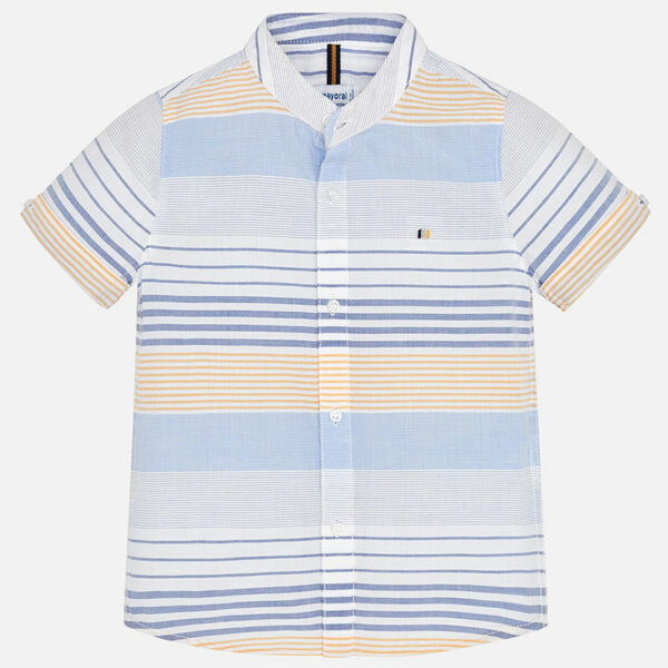 3162-90 MAYORAL Koszula krótki rękaw stójka paski