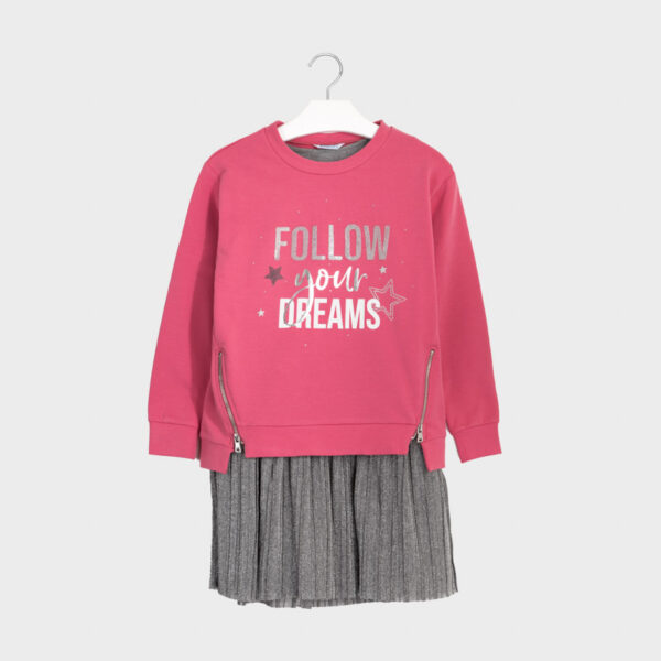 7965-27 MAYORAL Sukienka z tiulem dla dziewczyny