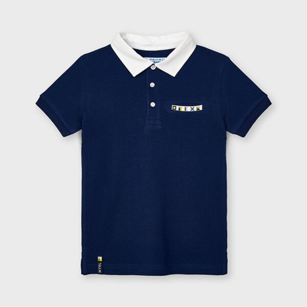 3104-53 MAYORAL Koszulka polo krótki rękaw aplikacja