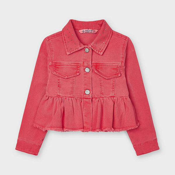 3479-69 MAYORAL Kurtka serża falbanka dla dziewczynki