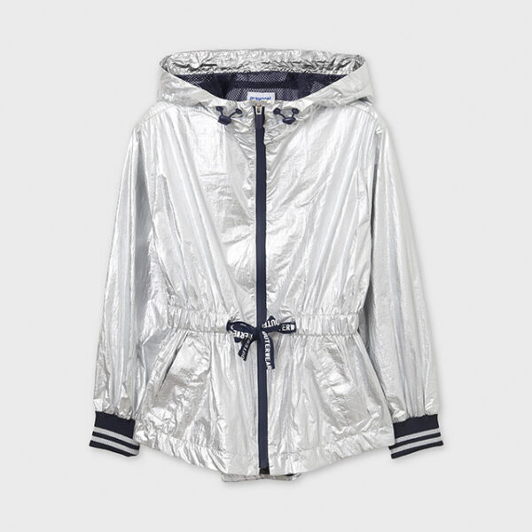 6472-62 MAYORAL Kurtka przeciwwiatrowa metalizowana