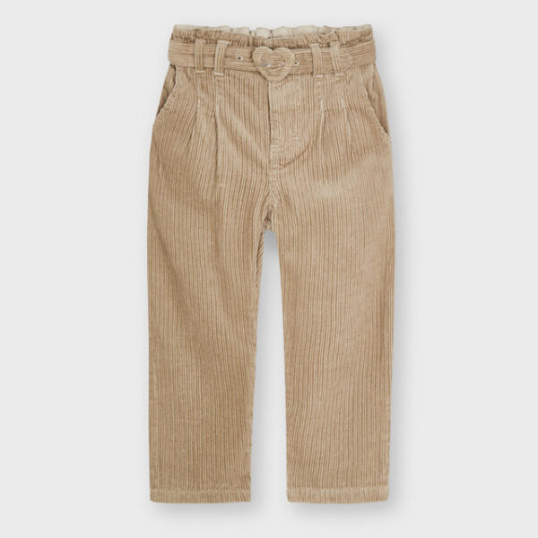 4578-66 MAYORAL Spodnie Slouchy sztruksowe z paskiem