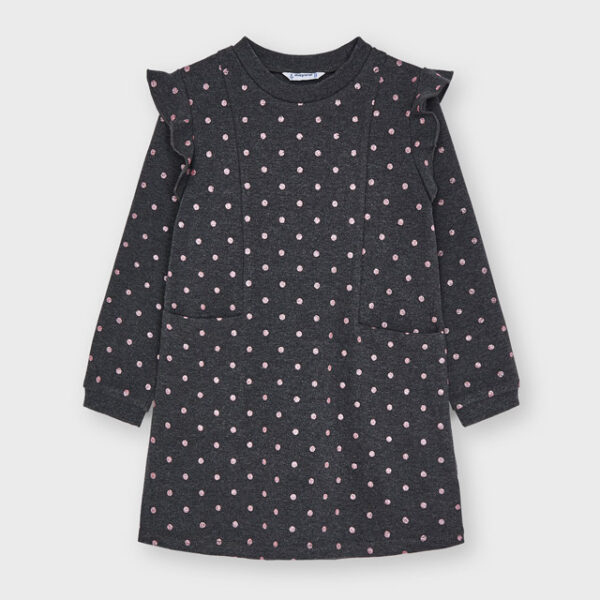 4938-39 MAYORAL Sukienka w groszki glitter