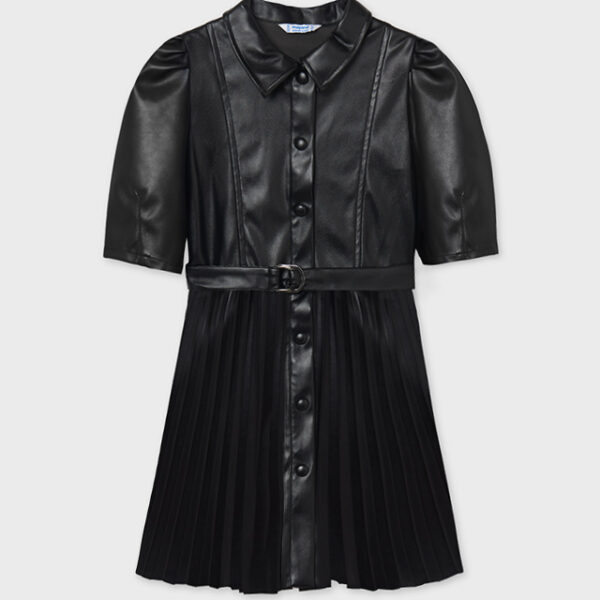 7910-27 MAYORAL Sukienka z imitacji skóry