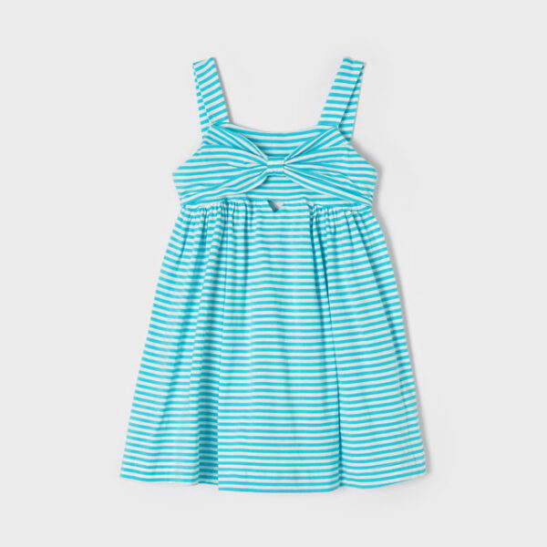 3949-15 MAYORAL Sukienka w paski dla dziewczynki