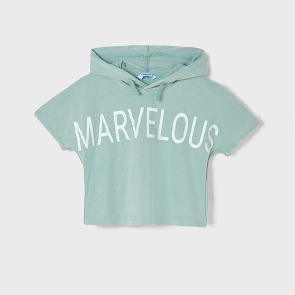 6036-67 MAYORAL Koszulka z krótkim rękawem z kapturem