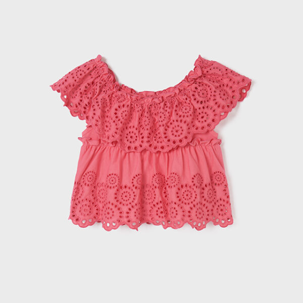 6128-84 MAYORAL Bluzka z haftem dla dziewczynki