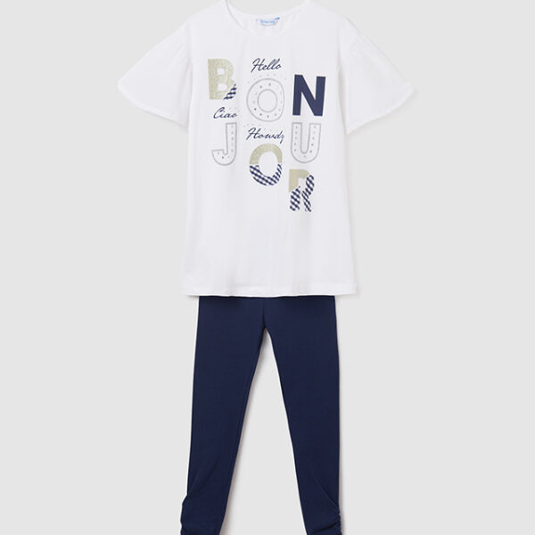 6740-13 MAYORAL Komplet leginsy dzianinowe ściągacz