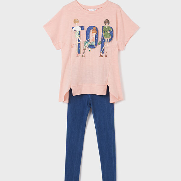 6742-54 MAYORAL Komplet leginsy dzianina denim