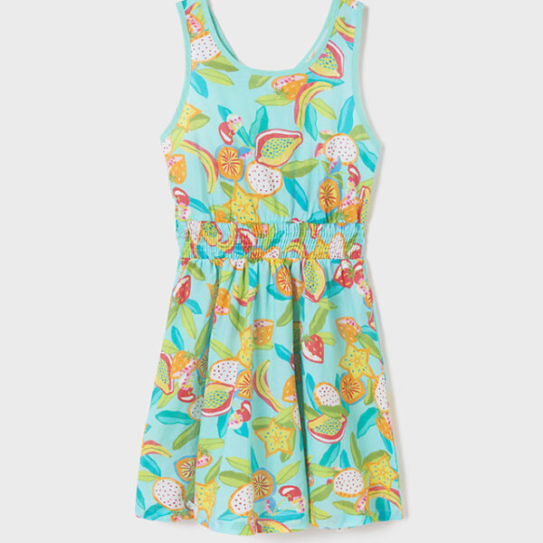 6986-6 MAYORAL Sukienka voile owoce