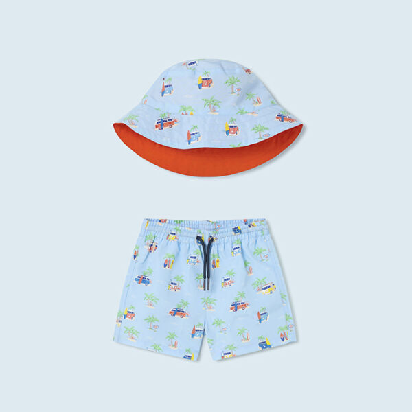 1640-49 MAYORAL Komplet kąpielowy z czapką