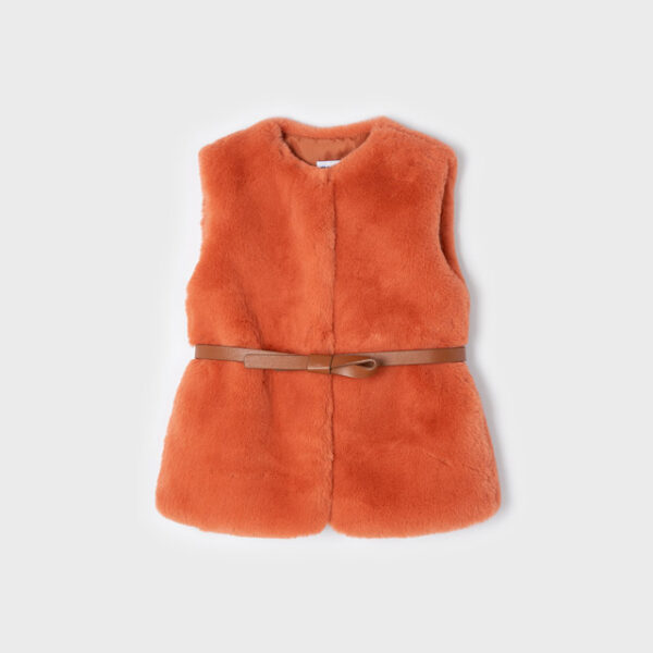 4312-11 MAYORAL Kamizelka z futerkiem z paskiem