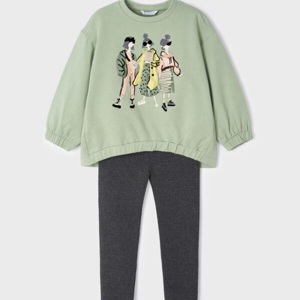 4772-91 MAYORAL  Komplet z leginsami w prążki ECOFRIENDS