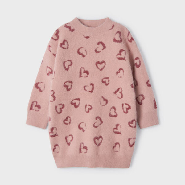 4969-94 MAYORAL Sukienka trykotowa w serduszka