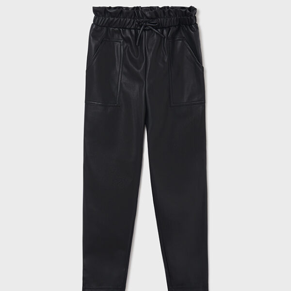 7587-3 MAYORAL Długie spodnie z imitacji skóry