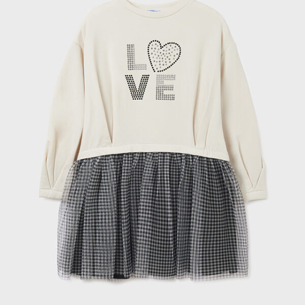 7944-88 MAYORAL Sukienka łączona z tiulem