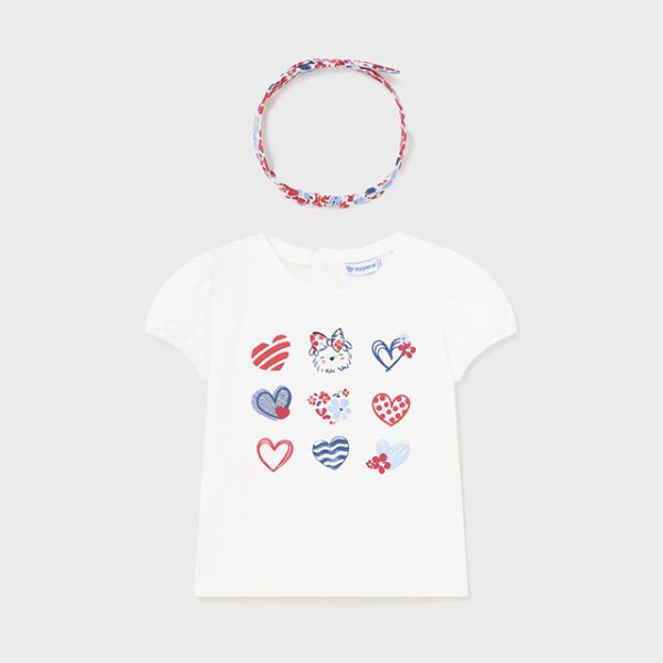 1007-48 MAYORAL Koszulka krótki rękaw z opaską