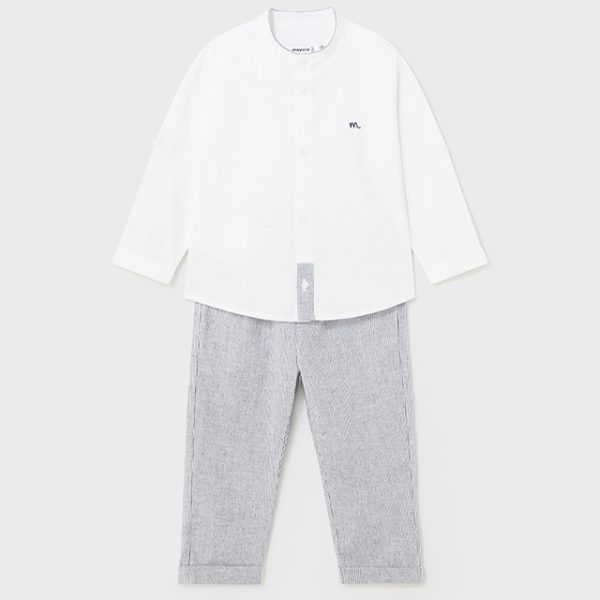 1555-84 MAYORAL Komplet ze spodniami len