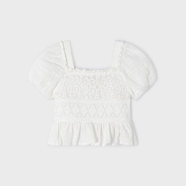 3175-35 MAYORAL Bluzka koronka łączona