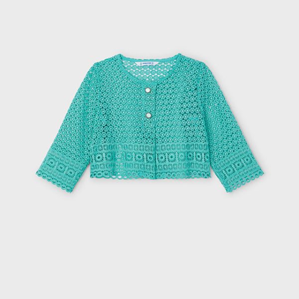 3471-84 MAYORAL Sweterek z gipiurą