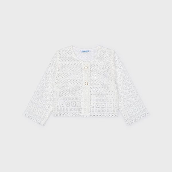 3471-85 MAYORAL Sweterek z gipiurą