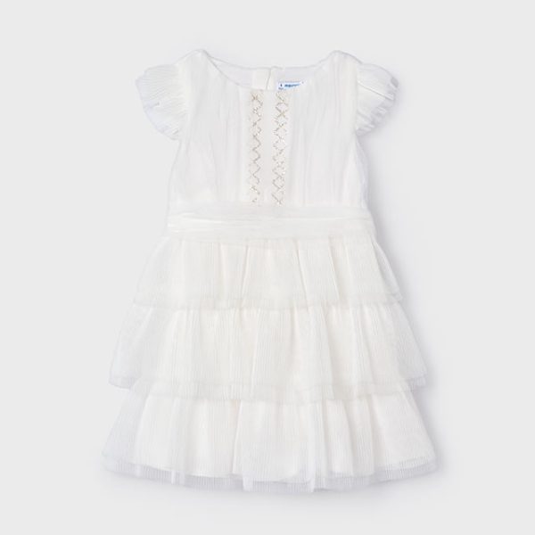 3912-55 MAYORAL Sukienka tiulowa plisowana