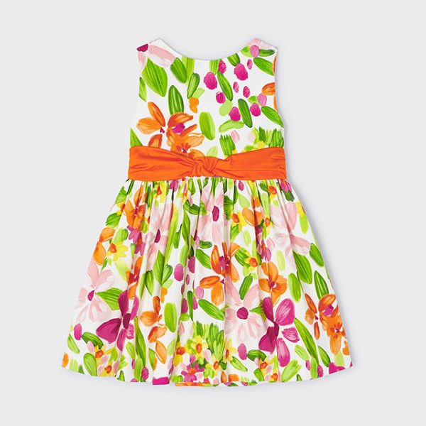 3919-68 MAYORAL Sukienka satyna nadruk