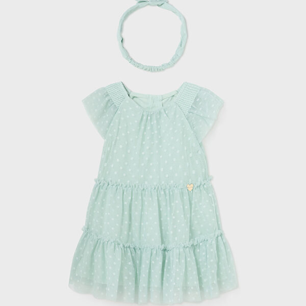 1920-36 MAYORAL Sukienka tiul z opaską