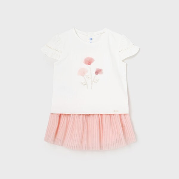 1932-12 MAYORAL Komplet Spódnica plisy/tiul