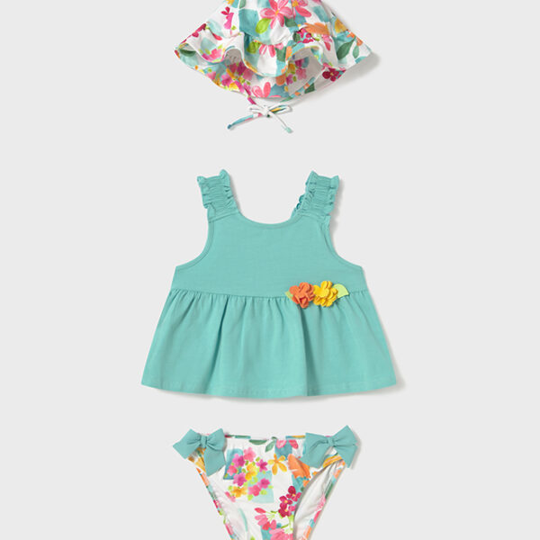 1641-71 MAYORAL Komplet kąpielowy 3-częściowy z czapeczką