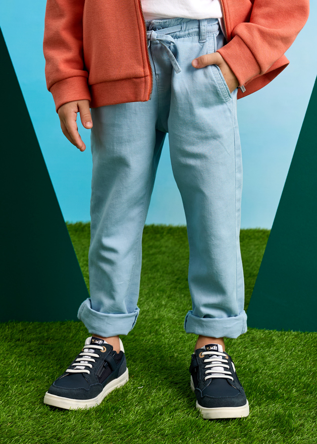 3568-63 MAYORAL Spodnie len z efektem sprania - obrazek 3